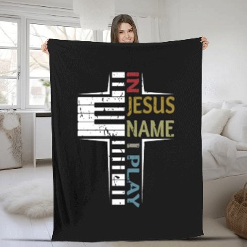 Discover In Jesus Name I Play Piano Player Fleece Blankets