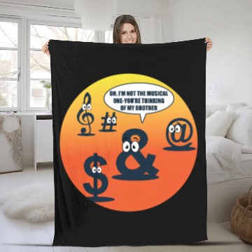 Discover Musician Character Language Funny Song Band Gift Fleece Blankets