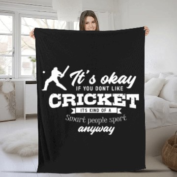 Discover Cricket Team Gift Funny Cricket Player Fleece Blankets