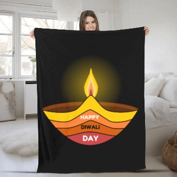 Discover HAPPY DIWALI DAY2 Fleece Blankets