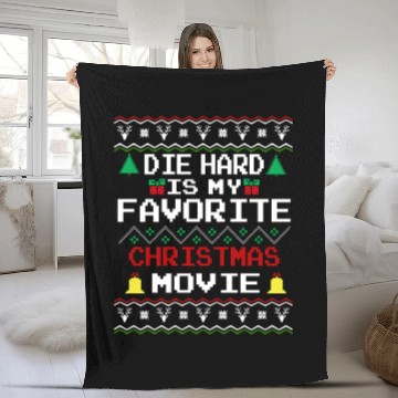 Discover Die Hard Is My Favorite Christmas Movie Fleece Blankets