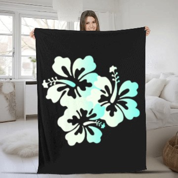 Discover Hawaii Honolulu Boarder Surfer Tiki Summer Vacatio Fleece Blankets