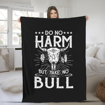 Discover Do no Harm but take no Bull skull gift Baseball Jerseys Fleece Blankets