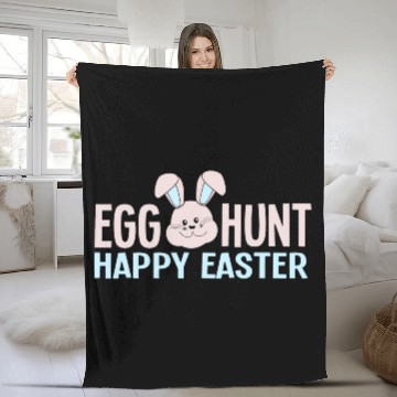 Discover Egg Hunt happy easter Fleece Blankets