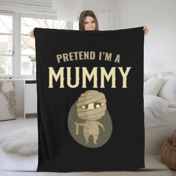 Discover Pretend I'm A Mummy Lazy Halloween Costume Fleece Blankets