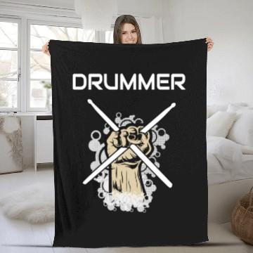 Discover Drummer Fleece Blankets