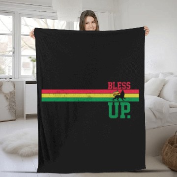 Discover Reggae Music Rastafari Lion of Judah Rasta Gift Fleece Blankets
