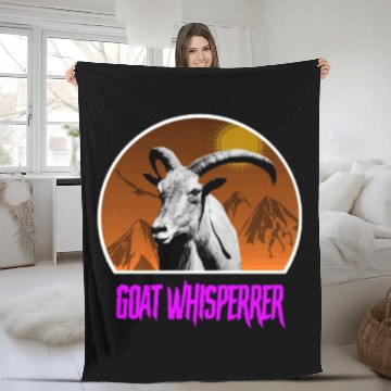 Discover Goat Whisperer cool Mountain Goat. Vintage Goat Fleece Blankets