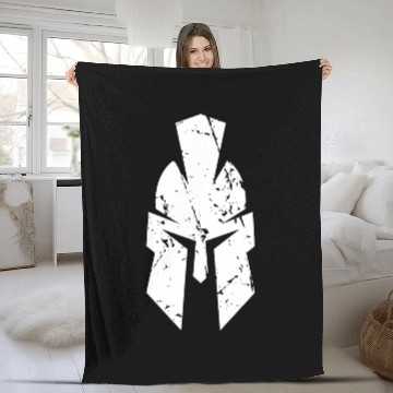 Discover Sparta Helmet Fleece Blankets