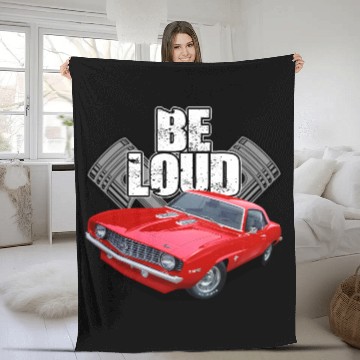 Discover be loud camaro Fleece Blankets