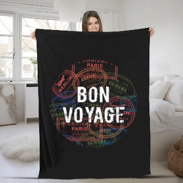 Discover Bon Voyage Fleece Blankets