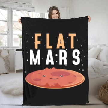 Discover Mars Face Fleece Blankets