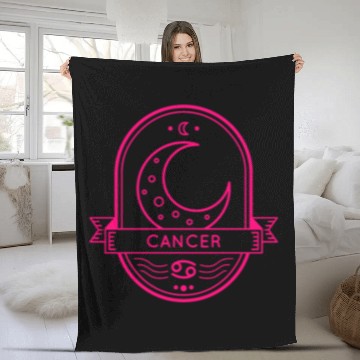 Discover Cancer Cancer Zodiac constellation Latin Fleece Blankets