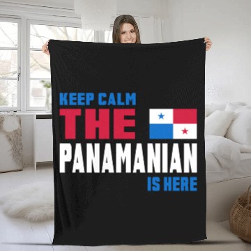 Discover Keep Calm Panama / Flag Gift Fleece Blankets