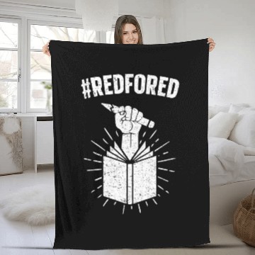 Discover Red For Ed Fleece Blankets