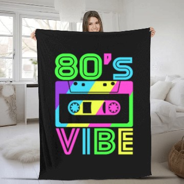 Discover Retro Aesthetic Party Wear - 80s Vibe Fleece Blankets