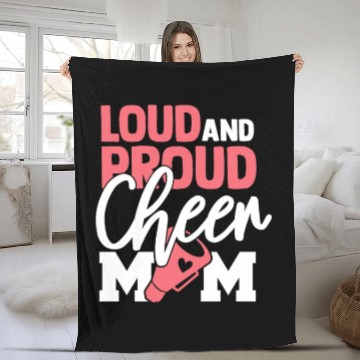 Discover Cheer Mom Gift Loud and Proud Cheerleading Mom Fleece Blankets