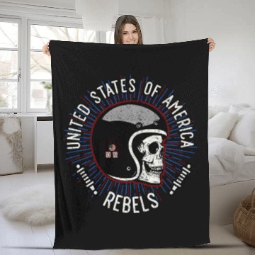 Discover USA Rebels Fleece Blankets