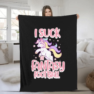 Discover I Suck At Fantasy Football Fleece Blankets
