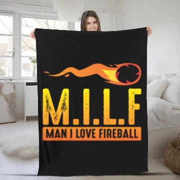 Discover MILF Man I Love Fireball Funny ambiguous Fleece Blankets