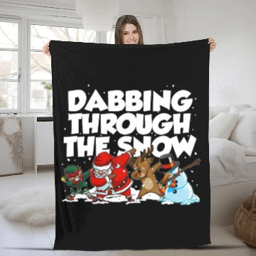 Discover Dabbing Santa Fleece Blankets