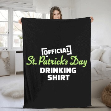Discover St. Patrick's Day drinking Fleece Blankets