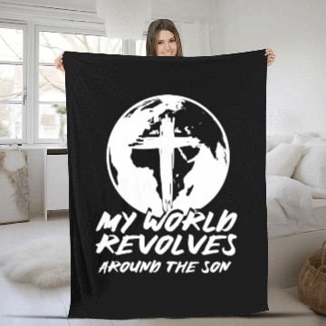 Discover Jesu Christu Catholic Protestant Saying Church Fleece Blankets