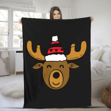 Discover Moose Fleece Blankets