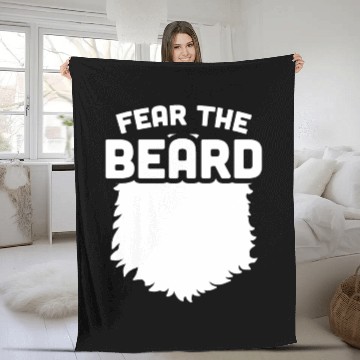 Discover Fear The Beard - Beard - Total Basics Fleece Blankets