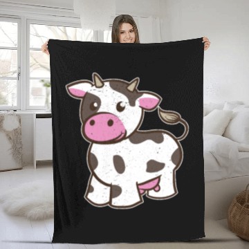 Discover Cow Fleece Blankets