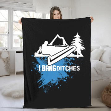 Discover Snowmobile Ski Skiing Snowboard Snowman Snow Stunt Fleece Blankets