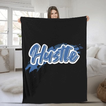 Discover Hustle Startup Motivational Gift Fleece Blankets