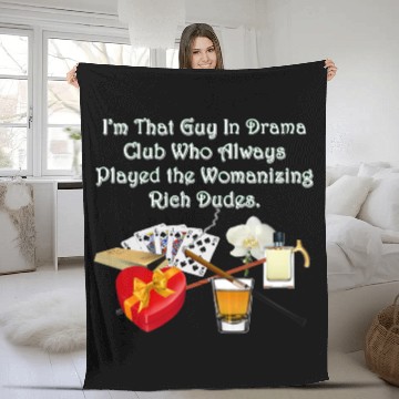 Discover Typecast Playboy Dude--Improved Version Fleece Blankets