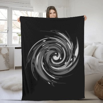 Discover Black and Grey Twist Fleece Blankets