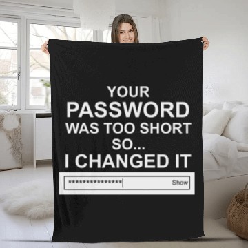 Discover Computer Hacker Cybersecurity Your Password Was Fleece Blankets