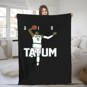 Discover Jayson Tatum Boston Air Pic Fleece Blankets
