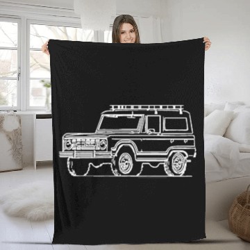 Discover Ford Bronco Fleece Blankets