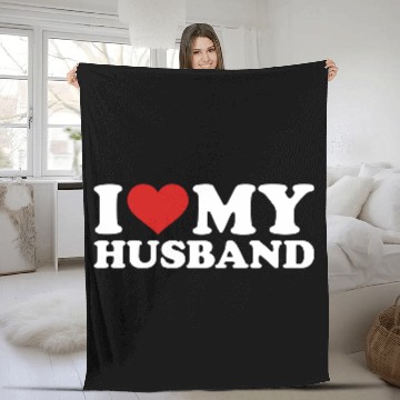 Discover I love my husband Fleece Blankets