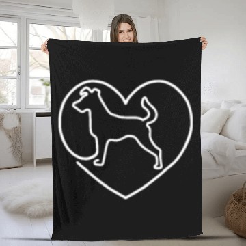 Discover Cute Valentine's Day Dog Gift For Men And Women Fleece Blankets