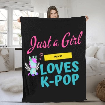 Discover just a girl who loves k pop Fleece Blankets