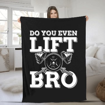 Discover Do you even lift Bro | gym power training gift Fleece Blankets