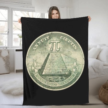 Discover Illuminati Pi Great Seal 3.14 Pi Day Fleece Blankets