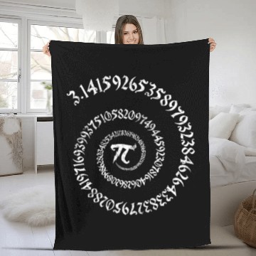Discover Magic Math Wizard Pi Spiral 3.14 Pi Day Math Geek Fleece Blankets