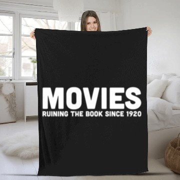 Discover Movies Ruining The Book Since 1920 - Total Basics Fleece Blankets