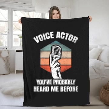 Discover Voice Over Voice Actor Microphone Design Fleece Blankets