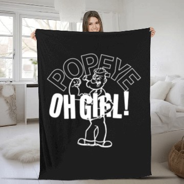 Discover Oh girl popeye best gift valentine's day Fleece Blankets