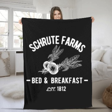 Discover Schrute Farms - Bed and Breakfast Parody Black Fleece Blankets