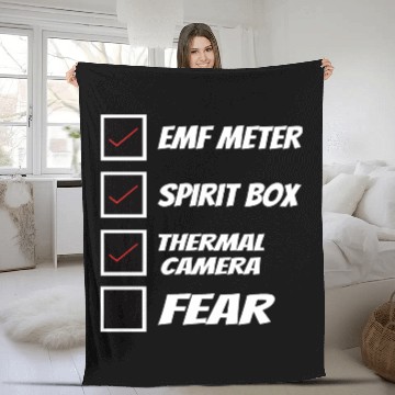 Discover Ghost Hunting Funny ghost Fleece Blankets