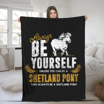 Discover Shetland Pony Gift Fleece Blankets