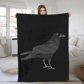 Discover Nevermore Raven Fleece Blankets